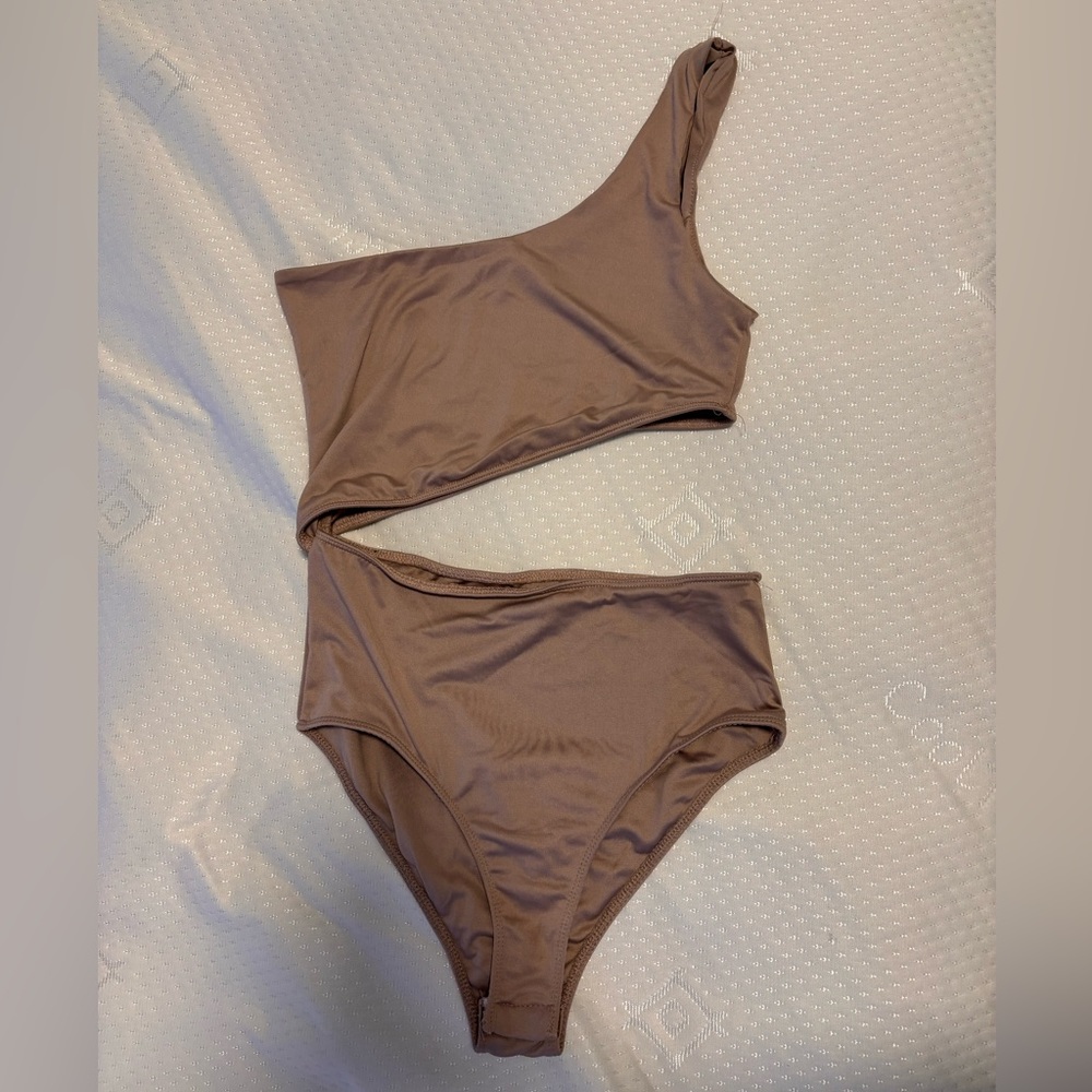 One Shoulder Nude Bodysuit